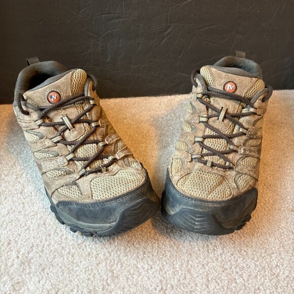 Merrell Moab Men's Waterproof Hiking Shoes Size 10W Brown Tan J135537W - Picture 2 of 8